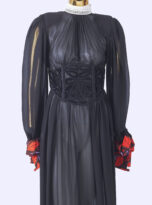 Christie-Brown-Black-Dress_front-close