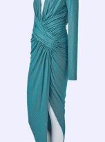 Alexander-Vauthier-Green-Sparkly-Dress-side-close