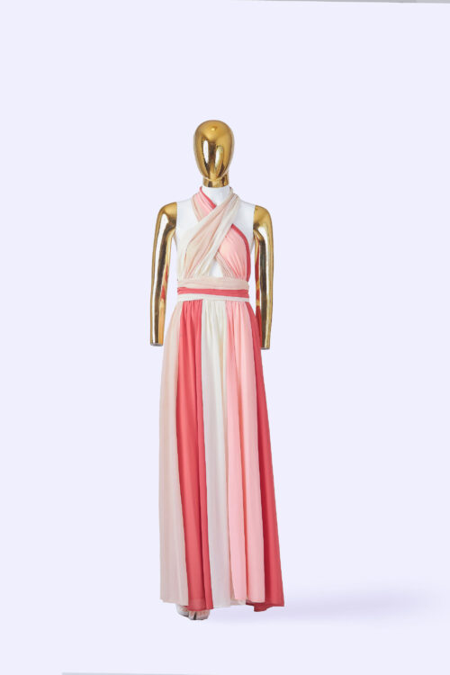 Latiste-Pink-Cream-and-White-Halterneck-front-full